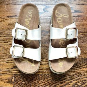 Sam Edelman white slide sandal, size 6